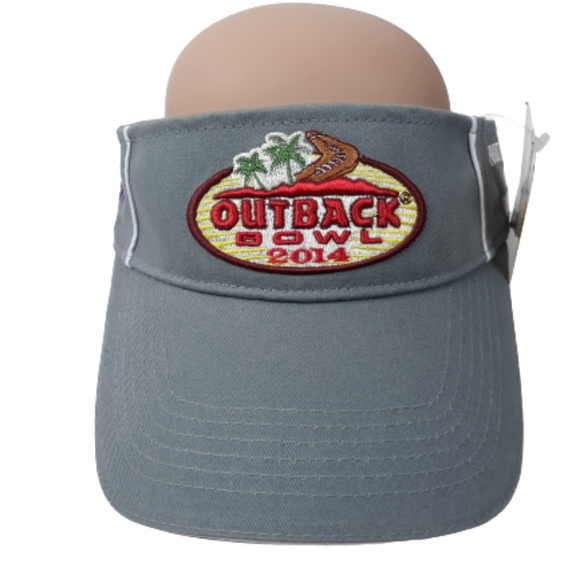 Nat SunNWT Outback Bowl 2014 Iowa vs LSU visor cap - Picture 11 of 12